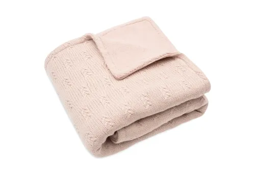 JOLLEIN Blanket 75x100 Grain Knit - Wild Rose/Velvet